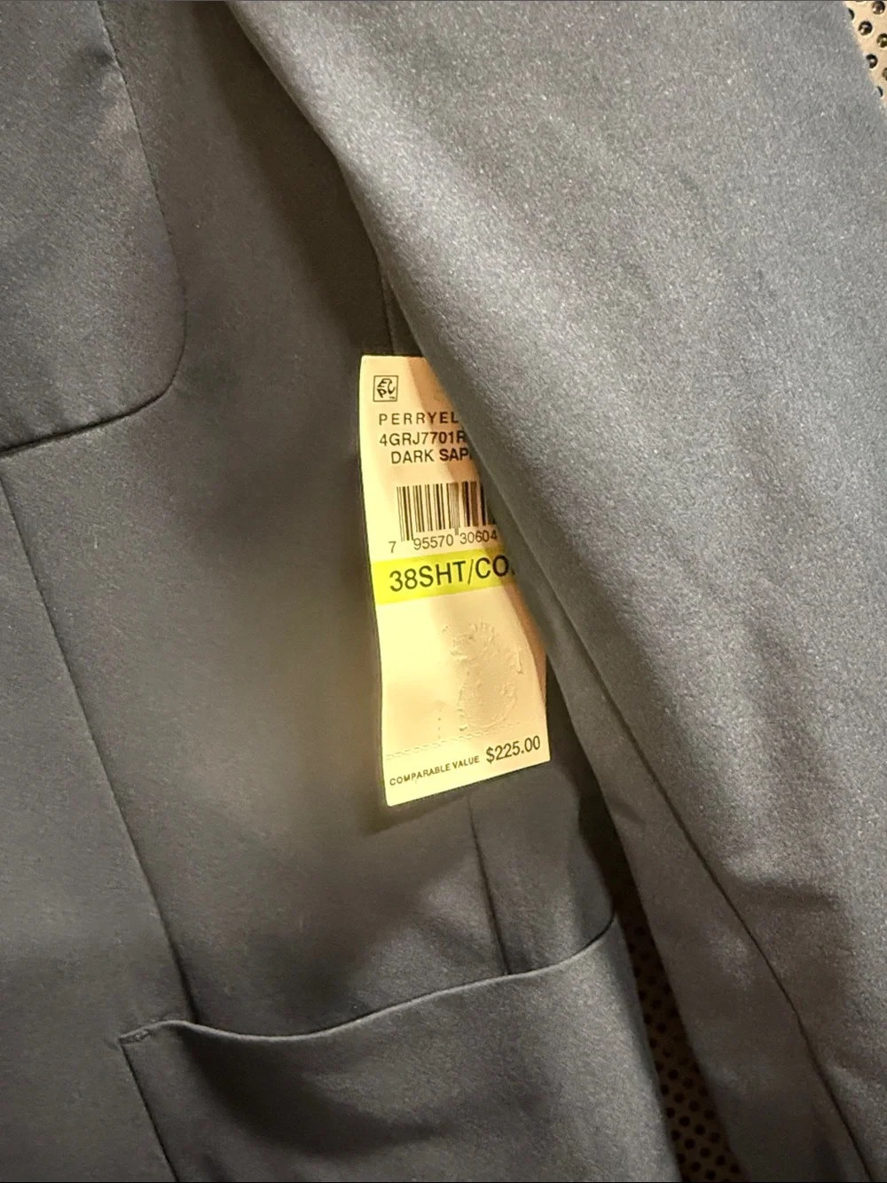 Perry Ellis Men's Dark Navy Single-Breasted Sport Coat